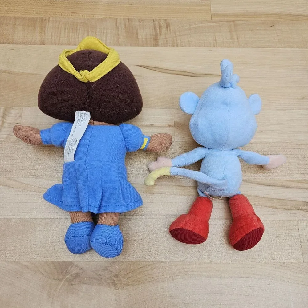 LOT OF 2 - Ty Beanie Baby BOOTS Monkey Dora Explorer Fisher-Price Stuffed Plush - Picture 4 of 8